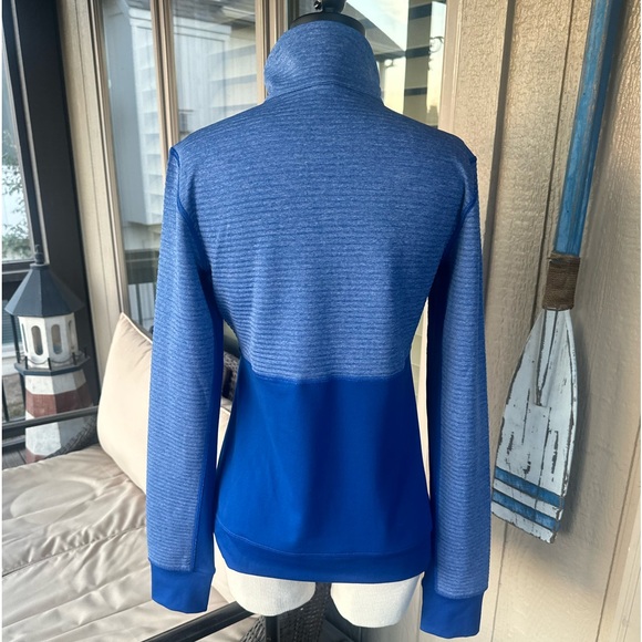 adidas 🏀 Women’s Blue Heather ClimaLite ‘KU JAYHAWKS’ Performance Half Zip - S - Picture 9 of 13